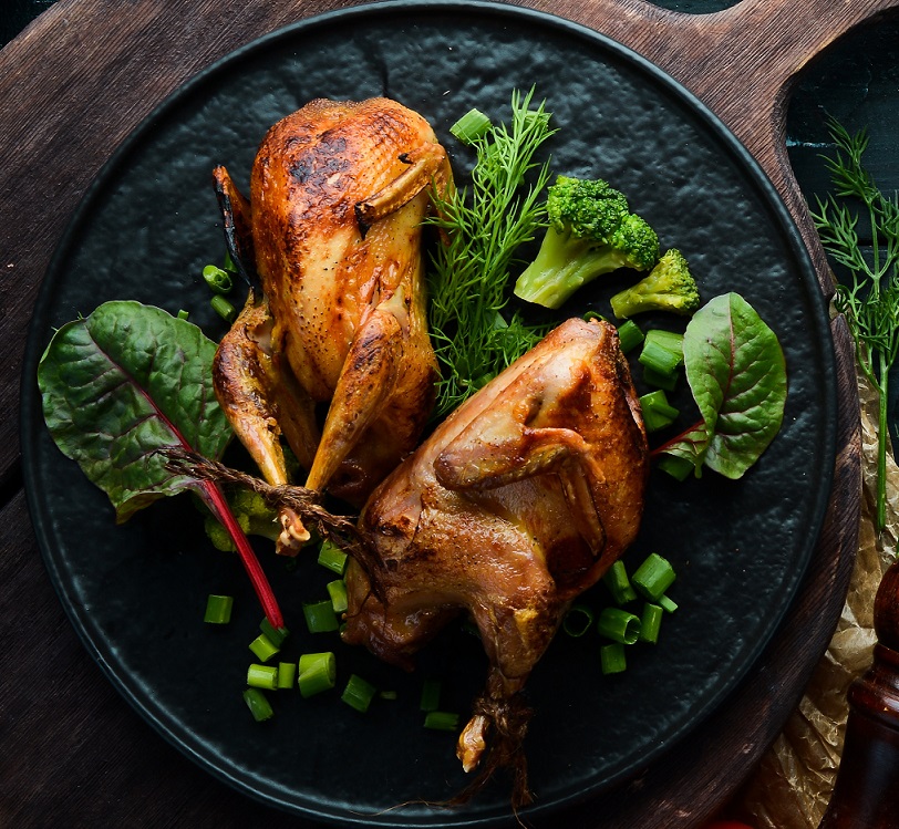 Asian Marinated Roasted Quail